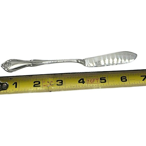 5 Oneida Serving Utensils Spoon Sugar Meat Fork Butter Knife True Arbor Rose VTG - Picture 7 of 9